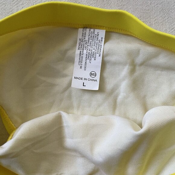 Yellow Tank Top Buckle Strap Bikini Sets Never Worn Size Large - Picture 3 of 7